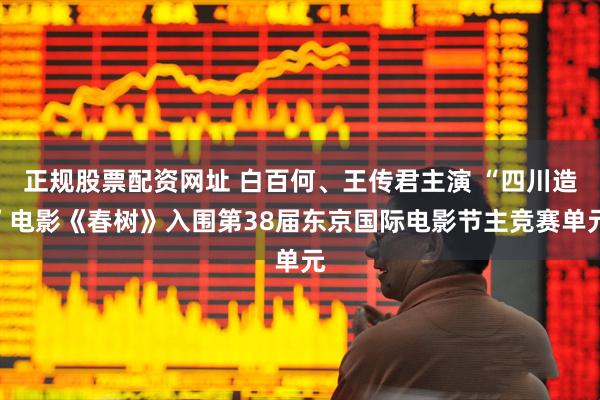 正規(guī)股票配資網(wǎng)址 白百何、王傳君主演 “四川造”電影《春樹》入圍第38屆東京國際電影節(jié)主競賽單元